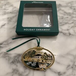 2020 Masters Golf Holiday Ornament Augusta National Terrace Gold Tone